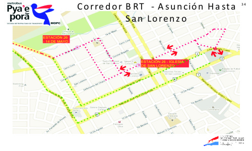 Corredor del nuevo sistema de trasnporte