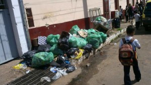 El paisaje de la vereda de las instituciones educativas era realmente lamentable 