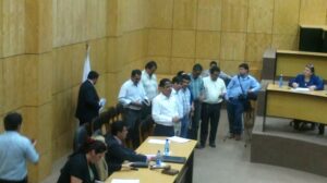 Los concejales de Aregua participaron ayer de la sesión ordinaria de la Junta Departamental de Central