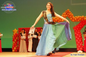 Tania Peralta,en la noche de elección de Miss Latina Japón 2013.