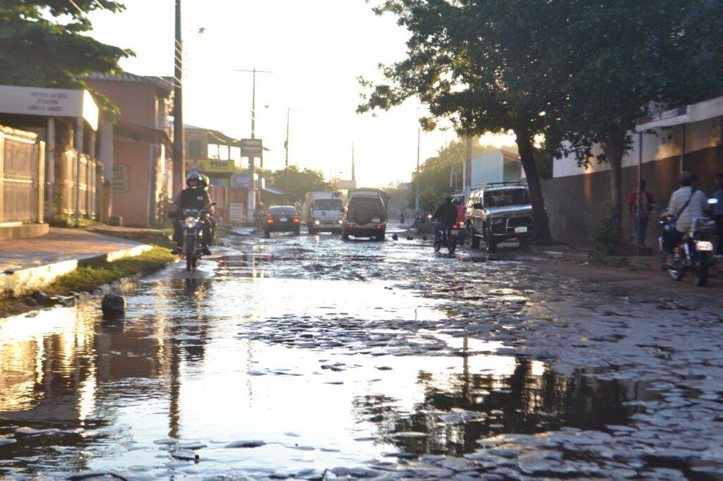 Estado actual de una parte de la avda Brasil. (Imagen prensa municipal)