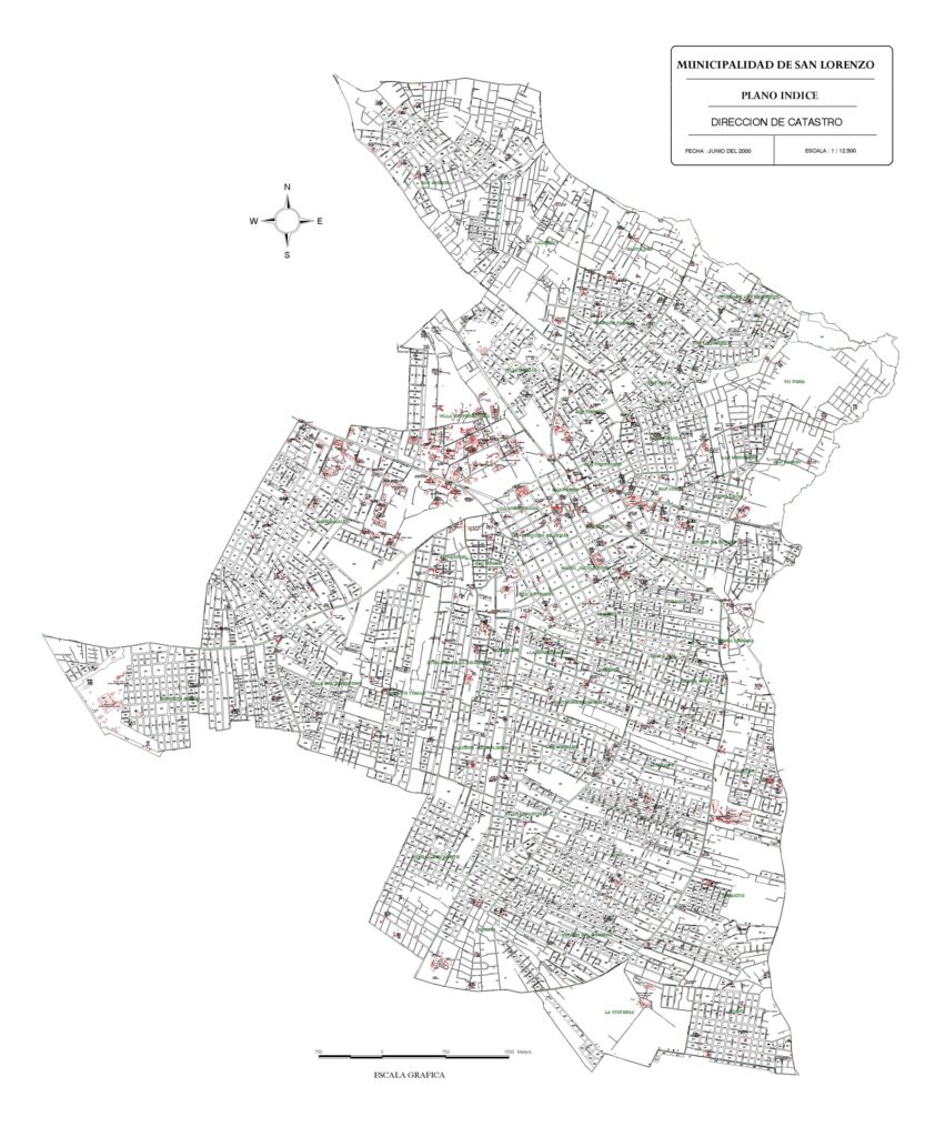 El mapa sanlorenzano puede sufrir de algunas modificaciones luego de que el proyecto límites de San Lorenzo sea convertido en ley