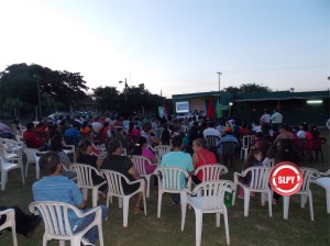 Asamblea vecinal organizada el 11 de junio pasado donde las autoridades municipales de San Lorenzo explicaron a los vecinos sobre la situación de los límites con Capiata