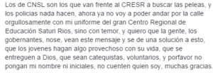 El joven pide que las pandillas utilicen su tiempo en cosas provechosas.