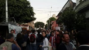 Panorama de esta tarde sobre la calle Cerro Corá frente al colegio Rca. Argentina. (Imagen gentileza Camila Candia)